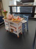 Te koop keukentrolly + 2 barkrukken voor poppenhuis (1:12), Ophalen of Verzenden, Zo goed als nieuw, Poppenhuis