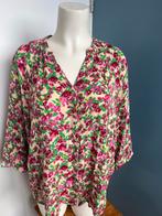 Ichi bloemen blouse xl roze ecru viscose, Kleding | Dames, Blouses en Tunieken, Maat 46/48 (XL) of groter, Ophalen of Verzenden