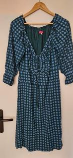 Tante Betsy Jurk XL - Donkergroen met Blauwe Stippen, Kleding | Dames, Jurken, Tante Betsy, Maat 46/48 (XL) of groter, Ophalen of Verzenden