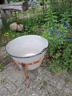 Emaille bak met voet, Ophalen, Zo goed als nieuw, Rond, Minder dan 60 cm
