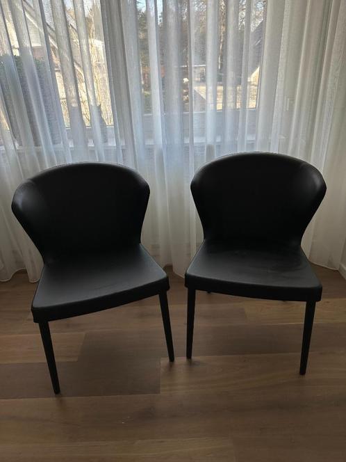 Stoelen, Huis en Inrichting, Stoelen, Gebruikt, Twee, Overige materialen, Zwart, Ophalen