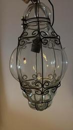 Venetiaanse glazen hanglamp met klein barstje, Huis en Inrichting, Lampen | Hanglampen, Ophalen, Gebruikt, Glas, Minder dan 50 cm