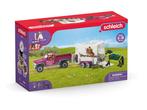 Schleich 42346 Trailer met auto, Ophalen of Verzenden, Zo goed als nieuw
