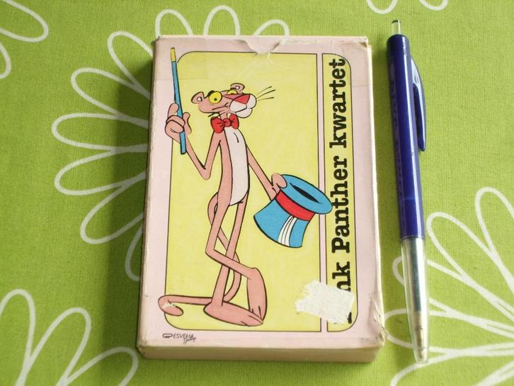 Pink Panther kwartet uit 1984, Verzamelen, Speelkaarten, Jokers en Kwartetten, Gebruikt, Kwartet(ten), Ophalen of Verzenden