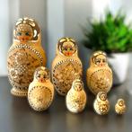 7 Matroeskas poppen handgeschilderd., Ophalen of Verzenden, Gebruikt, Mens
