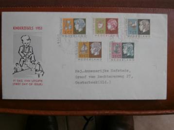 NL 1953; FDC E-15 serie KINDERZEGELS beschikbaar voor biedingen
