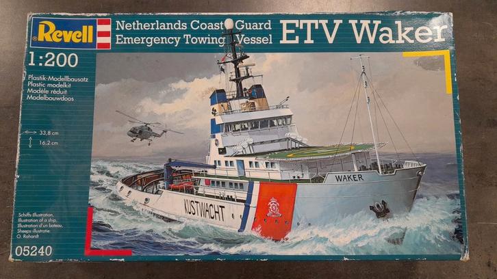 Revell ETV Waker kustwacht 1/200, Hobby en Vrije tijd, Modelbouw | Boten en Schepen, Zo goed als nieuw, 1:200 of kleiner, Revell