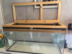 Terrarium met deksel (hamsterkooi), Dieren en Toebehoren, Knaagdieren en Konijnen | Hokken en Kooien, Kooi, Gebruikt, Hamster