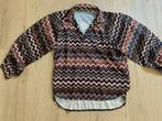 Blouse bruin fantasieprint meerkleurig, Bruin, Maat 42/44 (L), Ophalen of Verzenden, Onbekend