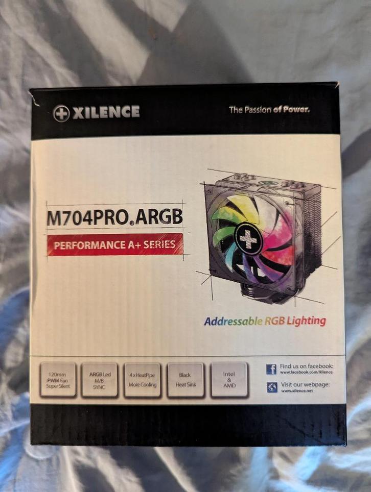 Xilence M704Pro ARGB XC056 processorkoeler + XPF120.ARGB fan, Computers en Software, Computerkoelers, Nieuw, Luchtkoeling, Ophalen of Verzenden