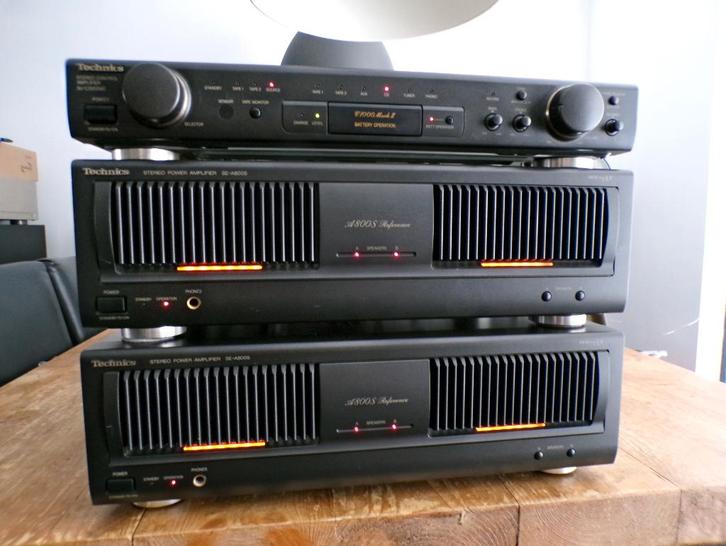 Topklasse Technics Class AA Pre - Power combinatie 3dg, Audio, Tv en Foto, Versterkers en Receivers, Gebruikt, Stereo, 120 watt of meer