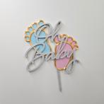 Babyshower Taarttoppers, Ophalen of Verzenden, Nieuw, Kraamcadeau