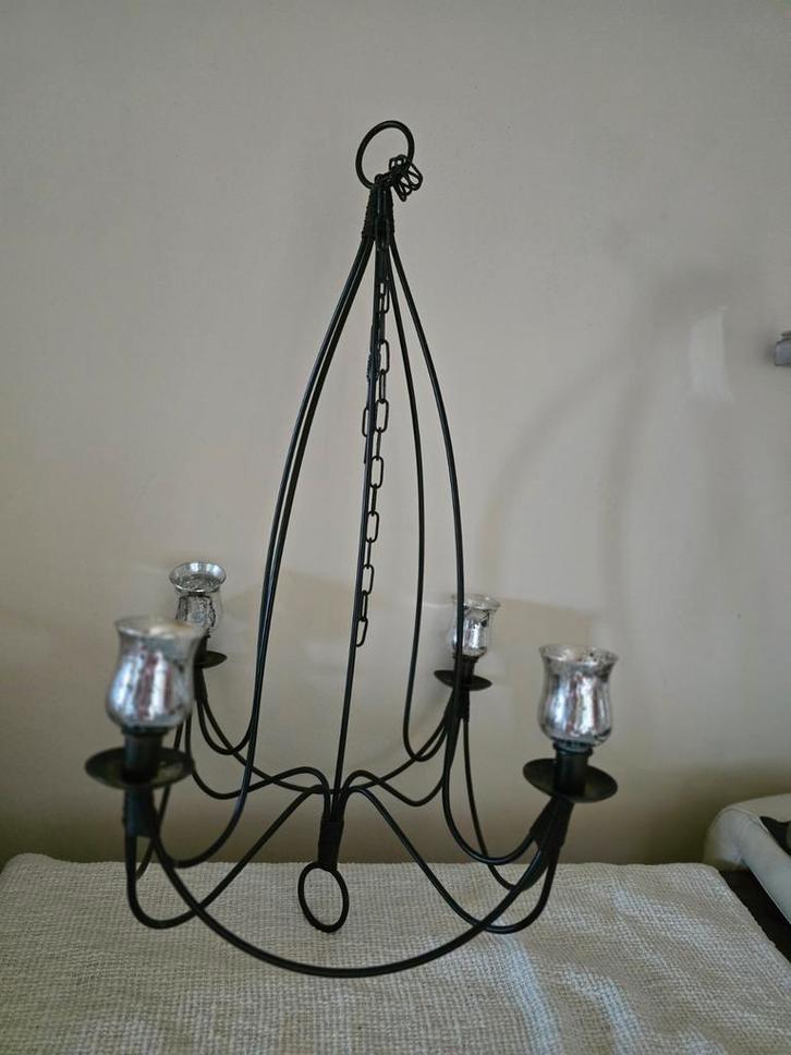 Metalen Kandelaen Hangend en wand, bruin staal, Huis en Inrichting, Woonaccessoires | Kandelaars en Kaarsen, Minder dan 25 cm