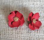 Oorbellen dubbellaagse rood bloemen gratis verzenden, Sieraden, Tassen en Uiterlijk, Oorbellen, Overige materialen, Verzenden