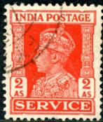 India D109 - Dienstzegel Koning Georg VI, Postzegels en Munten, Postzegels | Azië, Ophalen of Verzenden, Zuid-Azië, Gestempeld