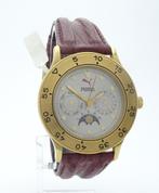 Puma heren horloge Nieuw Maanstand kalender-%%%, Leer, Staal, Polshorloge, Nieuw