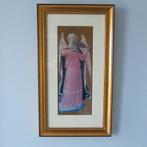 Fraaie Italiaanse engel, Antiek en Kunst, Kunst | Etsen en Gravures, Ophalen of Verzenden