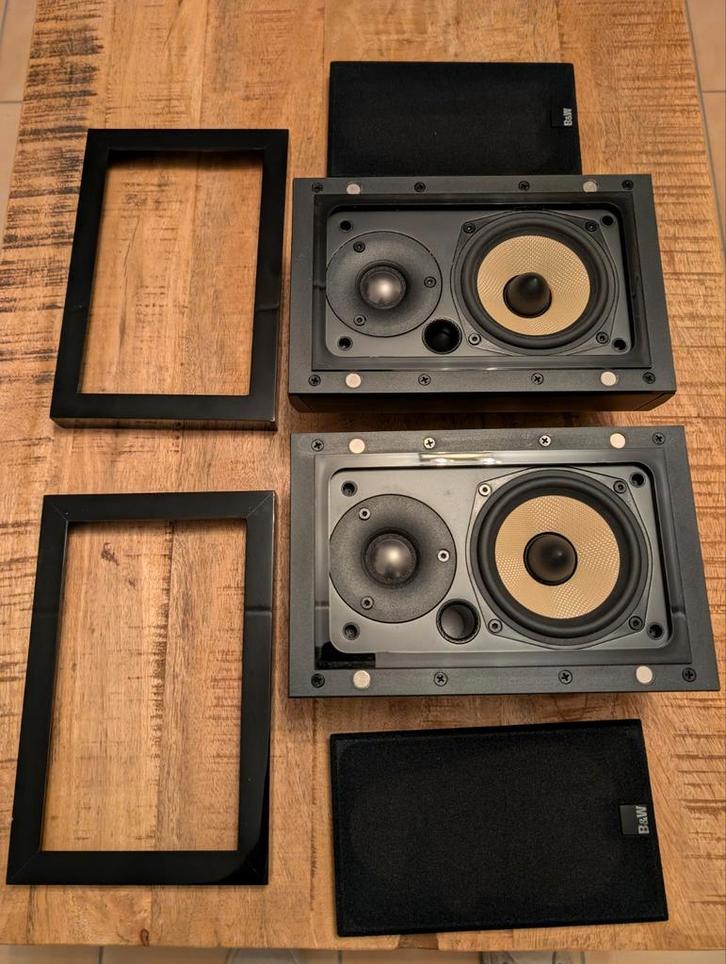 B&W Bowers&Wilkens FPM2 sat speakers, Audio, Tv en Foto, Luidsprekers, Zo goed als nieuw, Front, Rear of Stereo speakers, 120 watt of meer