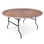 bankettafel hout met aluminium stootrand rond 153 cm, Info@edvonline.nl, Nieuw, Ophalen of Verzenden, Inductorstraat 9b Veenendaal