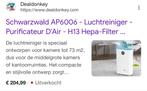 Schwarzwald AP6006 - Nieuw in doos!, Witgoed en Apparatuur, Ophalen of Verzenden, Nieuw, Luchtreiniger