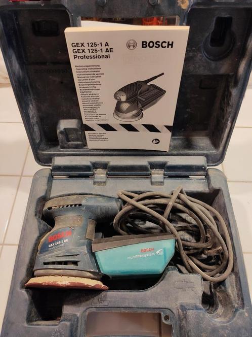 Bosch Blauw Professional GEX 125-1 AE Exenterschuurmachine, Doe-het-zelf en Verbouw, Gereedschap | Overige machines, Gebruikt