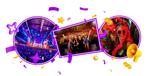 q music the party  4 tickets, Tickets en Kaartjes, Drie personen of meer
