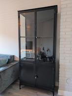 Stalen Vitrinekast Buffetkast, Ophalen, Met deur(en), 100 tot 150 cm, Zo goed als nieuw