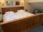 Frans eikenhouten bed, tweepersoons,, Ophalen, Klassiek, modern, Bruin, Tweepersoons