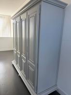 Lichtgrijze houten kledingkast, Huis en Inrichting, Kasten | Kledingkasten, Ophalen, Gebruikt, 150 tot 200 cm, Overige houtsoorten