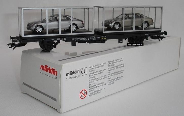 Märklin 47700 DB Containerwagen & Herpa Maybach limousines !, Hobby en Vrije tijd, Modeltreinen | H0, Nieuw, Wagon, Wisselstroom