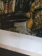 ZEER OUDE PLAAT PRACHT KLEUREN IN GELEEFDE STAAT 70X50 CM., Verzenden