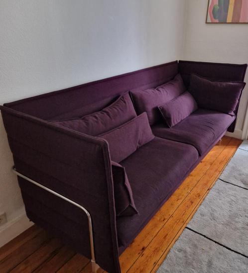 Vitra Alcove sofa Aubergine wol Bouroullec, Huis en Inrichting, Banken | Bankstellen, Gebruikt, Rechte bank, Driepersoons, 250 tot 300 cm