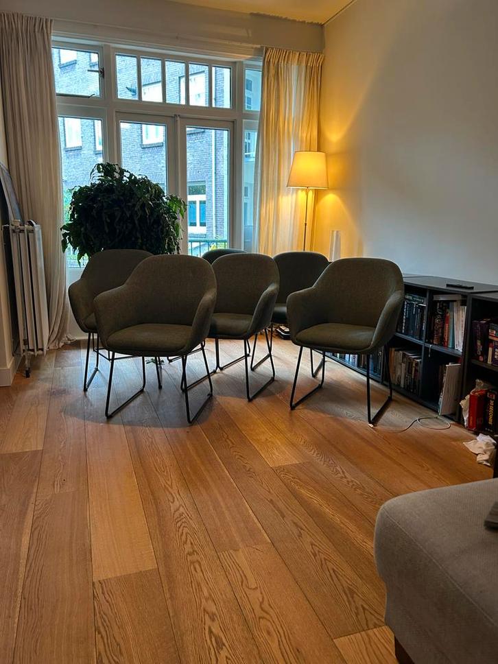 Set van 6 eetkamer Stoelen, Huis en Inrichting, Stoelen, Zo goed als nieuw, Vijf, Zes of meer stoelen, Metaal, Overige kleuren