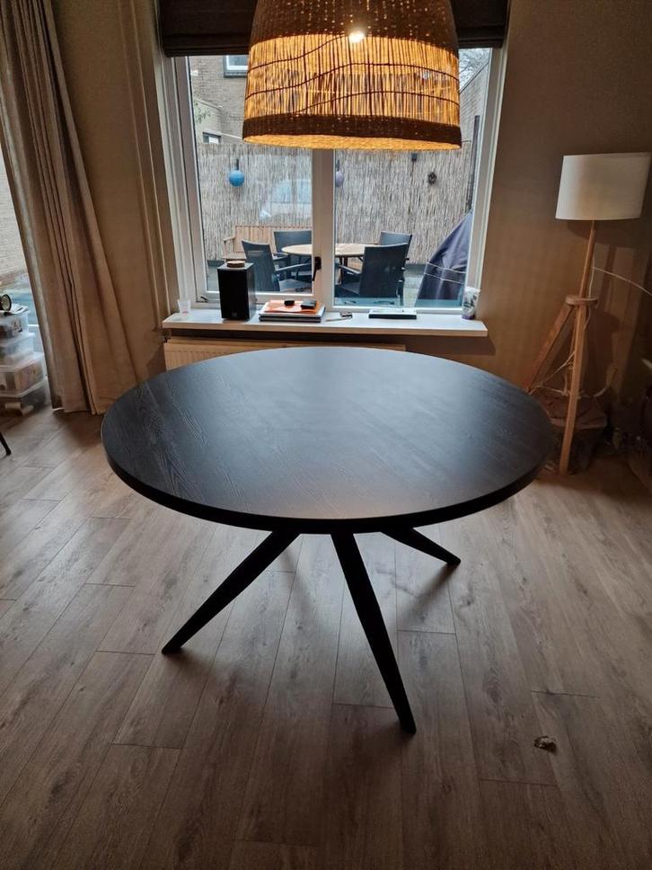 Ronde eettafel diameter 130 cm, Huis en Inrichting, Tafels | Eettafels, Zo goed als nieuw, 100 tot 150 cm, 100 tot 150 cm, Vier personen
