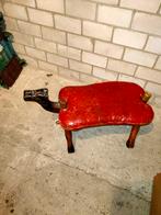 Laatste kans! Vintage kamelen kruk 70's, Ophalen, Gebruikt, Rond