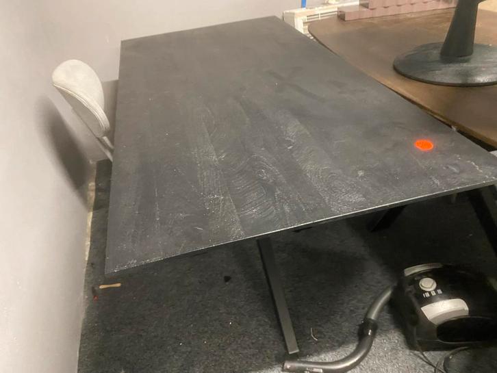 Zwarte Mangohouten Tafel 160x90 - Matrix Poot, Huis en Inrichting, Tafels | Eettafels, Nieuw, 50 tot 100 cm, 150 tot 200 cm, Vier personen