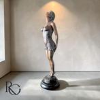 Bronzen beeld – Female Swimmer / Sun Bather – 43 cm, Ophalen of Verzenden, Brons