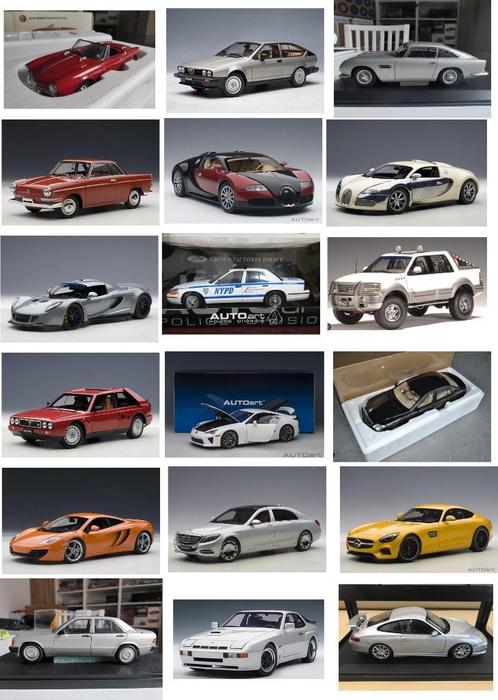 70x 1:18 Autoart CMC Exoto BBR Hotwheels Elite, Hobby en Vrije tijd, Modelauto's | 1:18, Nieuw, Auto, Autoart, Ophalen of Verzenden