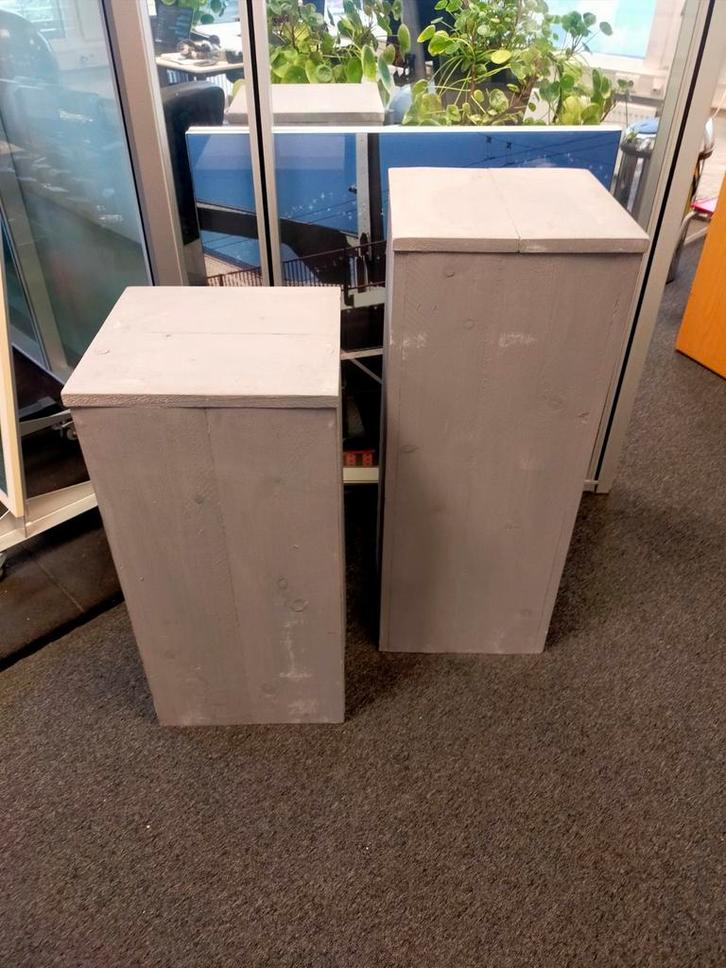 Steigerhouten sokkels / pilaren / houten standaards / zuil, Huis en Inrichting, Woonaccessoires | Zuilen en Pilaren, Gebruikt