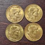 4x gouden 20 francs frankrijk, Ophalen of Verzenden, Goud