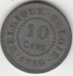 België 10 centimes 1916 zink in munthouder, Postzegels en Munten, Munten | België, Ophalen of Verzenden, Overig, Losse munt