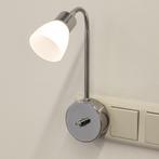 Stopcontact lamp - Stekkerspot - Dimbaar LED lamp, Huis en Inrichting, Lampen | Wandlampen, Ophalen, Zo goed als nieuw, Glas