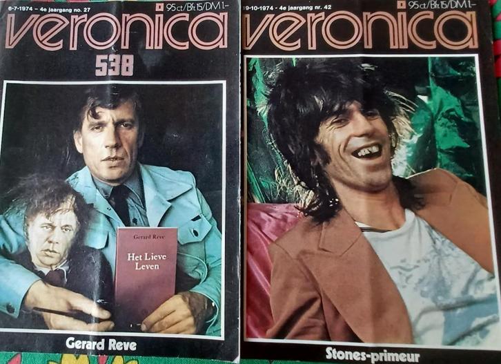 2x VERONICA-blad / 1974/ Stones/ Reve/ Steely Dan/ Top 40/, Verzamelen, Tijdschriften, Kranten en Knipsels, Tijdschrift, 1980 tot heden