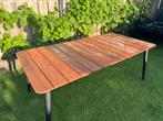 Teak houten tafel loods 5, Ophalen of Verzenden, Gebruikt, Rechthoekig, Hout