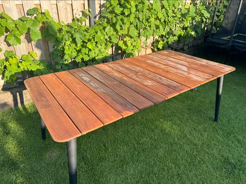 Teak houten tafel loods 5, Tuin en Terras, Tuintafels, Gebruikt, Rechthoekig, Hout, Ophalen of Verzenden