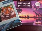 2 Diamond paintings leeuw en savanne giraf, Ophalen of Verzenden, Nieuw, Knutselwerk