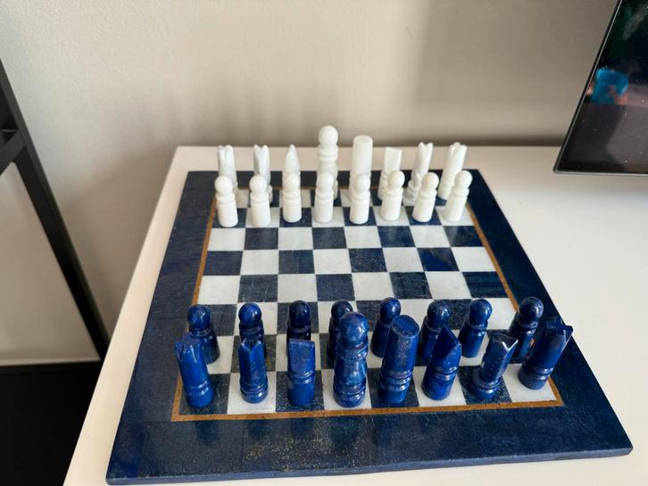 Mooi schaakspel van steen, Huis en Inrichting, Woonaccessoires | Kisten, Zo goed als nieuw, Minder dan 50 cm, Overige materialen