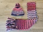 Barts Nicole beanie muts 53 cm + scarf sjaal roze rood wit, Kinderen en Baby's, Kinderkleding | Mutsen, Sjaals en Handschoenen