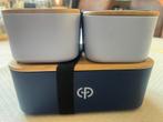 Set van 3 Lunchboxen met Bamboe Deksel, Ophalen of Verzenden, Nieuw, Blauw, Overige typen