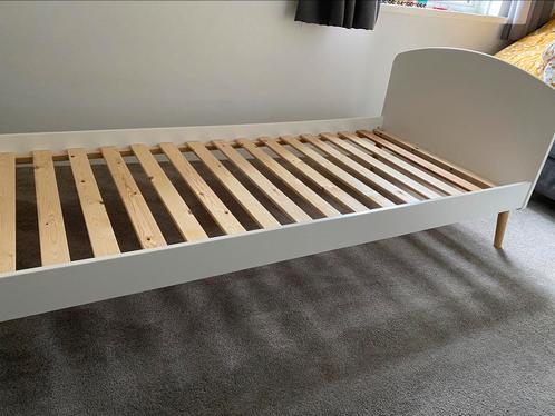 Eenpersoonsbed wit, Huis en Inrichting, Slaapkamer | Bedden, Gebruikt, Eenpersoons, 90 cm, 200 cm, Hout, Wit, Ophalen
